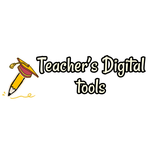 Logo for 'Teacher's Digital Tools' with a pencil and eraser illustration on a white background.