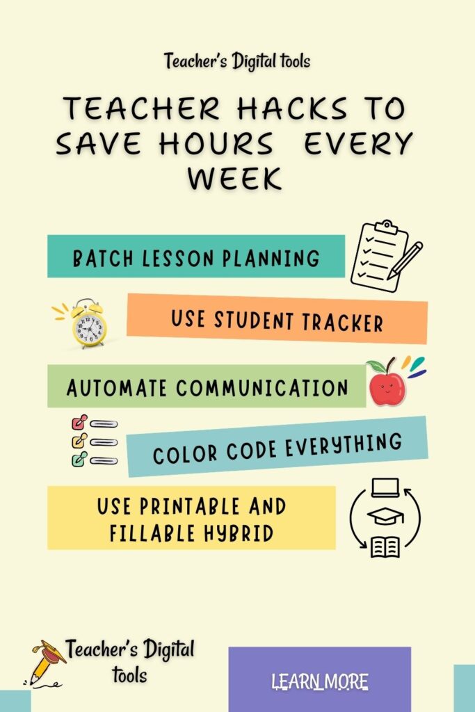 An image showing 5 teacher hacks