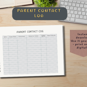 parent contact log