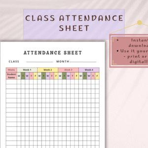 attendance sheet