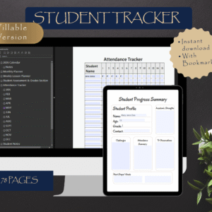 student tracker bundle (printable + fillable, 78 pages, 8.5×11)